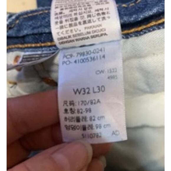 Classic Vintage Dark Wash Straight Leg Jeans Levi’s Premium Men’s W32 L30 - Picture 5 of 6